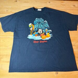 Vtg 90's Disney World Mickey Mouse Magic Kingdom Splash Mountain T Shirt Size XL